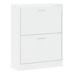 Berkfield Modern Shoe Cabinet High Gloss White 63X24X81 Cm Engineered Wood - thumbnail 3