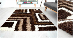 "Bravich Brown Tides Thick Shaggy Rug - California - 120X170Cm (4'x5'8"")" - thumbnail 4