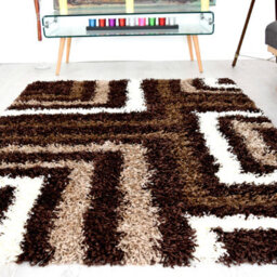 "Bravich Brown Tides Thick Shaggy Rug - California - 120X170Cm (4'x5'8"")" - thumbnail 1