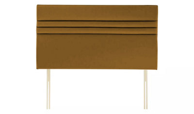 "Adore Designs Apollo Plush Velvet 4Ft Small Double 20"" Headboard -  Turmeric"