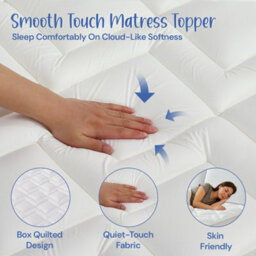 Belofay Fitted King Mattress Topper With Dual Filling Of  Memory Foam Topper, 100% Cotton Top & 4000Gsm Polyester - thumbnail 6