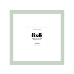 "8X8"" Mint Green Picture Frame - 8X8"" Square Frame With 5X5"" Mount For 8X8""/5X5"" Pictures Moderrn Style Thin Edge, 1 Pack" - thumbnail 1