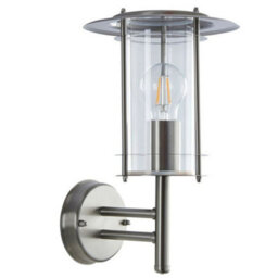 Ip44 Outdoor Wall Light Stainless Steel Modern Lantern Glass Round Outdoor Lamp