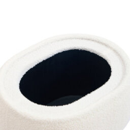Nordlys White Bouclé Pouf With Storage Vintage Style Living Room - thumbnail 9
