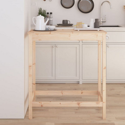 Walplus Bar Table 100X50X110 Cm Solid Wood Pine - image 1