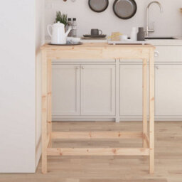 Walplus Bar Table 100X50X110 Cm Solid Wood Pine - thumbnail 1