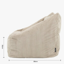 icon Natalia Large Beanbag And Round Footstool Corduroy Natural Beige - thumbnail 9