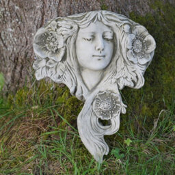 Burgess Art Nouveau Wall Planter B Stone Statue Outdoor Garden Ornament Deco Flower Pot - thumbnail 1