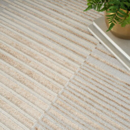Beige Silver Striped Modern Living Room Bedroom & Dining Room Rug-66 X 229Cmcm (Runner) - thumbnail 6