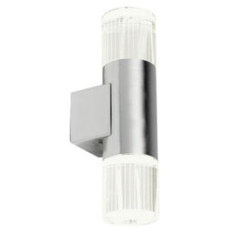 Ip44 Accent Outdoor Led Light Steel Double Glass Up Down Wall Lamp Porch Garden