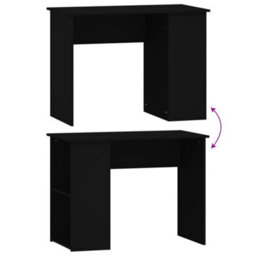 Berkfield Desk Black 100X55X75 Engineered Wood - thumbnail 6