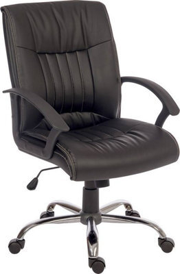 Teknik Milan Executive Chair In Leather Look Finish, With Gas Lift Seat Height Adjustment And Recline Function - image 1