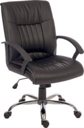 Teknik Milan Executive Chair In Leather Look Finish, With Gas Lift Seat Height Adjustment And Recline Function