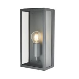 Zinc Thora Fixed Matt Anthracite Mains-Powered Led Outdoor Box On/off Wall Light (Dia)16Cm - thumbnail 3