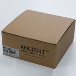 Serenityy Large Round Concrete Wooden Wick Candle - Patchouli & Dark Amber - 900G - thumbnail 4