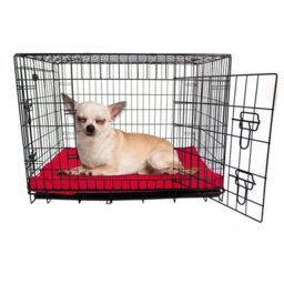 Actiaspet Small Dog Bed Cage Crate Pet Waterproof Hygienic Bedding Tough Hardwearing Cushion Mat Red - thumbnail 4