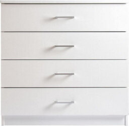 Home Treats White Chest Of 4 Drawers Anti Bowing  Support 75 X 72 X 36 Cm - thumbnail 4