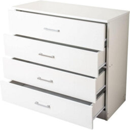 Home Treats White Chest Of 4 Drawers Anti Bowing  Support 75 X 72 X 36 Cm - thumbnail 7