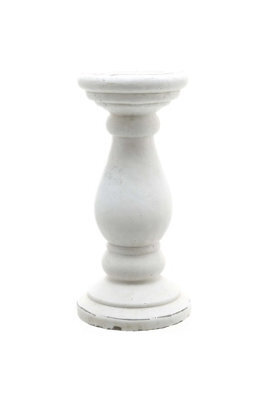 Small Matt White Ceramic Candle Holder Modern Minimalist Decor Accent - image 1