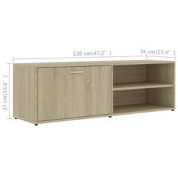 Walplus Tv Cabinet Sonoma Oak 120X34X37 Cm Engineered Wood - thumbnail 9