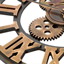 60Cm Extra Large Roman Numerals Skeleton Wall Clock Giant Big Open Face Round Uk - thumbnail 4