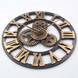 60Cm Extra Large Roman Numerals Skeleton Wall Clock Giant Big Open Face Round Uk - thumbnail 7