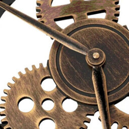 60Cm Extra Large Roman Numerals Skeleton Wall Clock Giant Big Open Face Round Uk - thumbnail 8