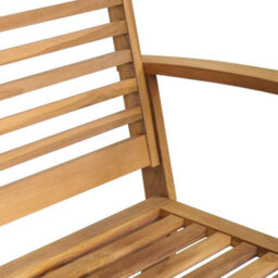 Berkfield Stylish Garden Bench Natural 110 X 64 X 76.5 Cm Solid Teak Wood - thumbnail 8