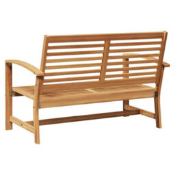 Berkfield Stylish Garden Bench Natural 110 X 64 X 76.5 Cm Solid Teak Wood - thumbnail 7
