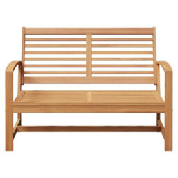 Berkfield Stylish Garden Bench Natural 110 X 64 X 76.5 Cm Solid Teak Wood - thumbnail 5