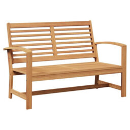 Berkfield Stylish Garden Bench Natural 110 X 64 X 76.5 Cm Solid Teak Wood - thumbnail 1