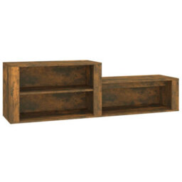 Walplus Shoe Cabinet Smoked Oak 150X35X45 Cm Engineered Wood - thumbnail 2