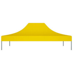 Walplus Party Tent Garden Gazebo Canopy Roof 4X3 M Yellow 270 G/mâ² - thumbnail 3