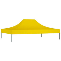 Walplus Party Tent Garden Gazebo Canopy Roof 4X3 M Yellow 270 G/mâ² - thumbnail 2