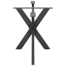 Berkfield Dining Table Leg Spider Shape Anthracite 120X68X(72-73) Cm Steel - thumbnail 4