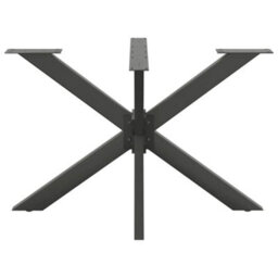 Berkfield Dining Table Leg Spider Shape Anthracite 120X68X(72-73) Cm Steel - thumbnail 3