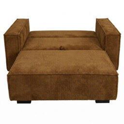 Viva Star Ii 2 Seater Sofa Bed 152 Cm Sleeping Function Storage Mustard Poso Fabric Modern Living Room - thumbnail 4