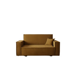 Viva Star Ii 2 Seater Sofa Bed 152 Cm Sleeping Function Storage Mustard Poso Fabric Modern Living Room - thumbnail 2