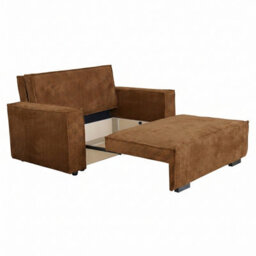 Viva Star Ii 2 Seater Sofa Bed 152 Cm Sleeping Function Storage Mustard Poso Fabric Modern Living Room - thumbnail 3