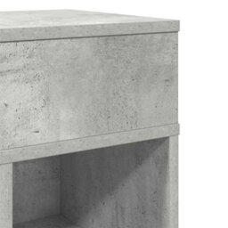 Berkfield Bedside Cabinets 2 Pcs With Drawer Concrete Grey 25X31X66 Cm - thumbnail 9
