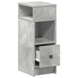 Berkfield Bedside Cabinets 2 Pcs With Drawer Concrete Grey 25X31X66 Cm - thumbnail 5