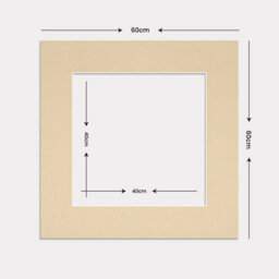 Ak Frames 60X60Cm Ivory Picture Mounts To Fit 40X40Cm Aperture Size - Mount Board Only (No Frame Included) - thumbnail 3