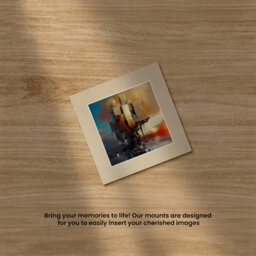 Ak Frames 60X60Cm Ivory Picture Mounts To Fit 40X40Cm Aperture Size - Mount Board Only (No Frame Included) - thumbnail 5