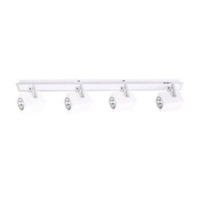 Luminosa Lighting Luminosa Modern Spotlights Chrome 4 Light  With White Shade, Gu10