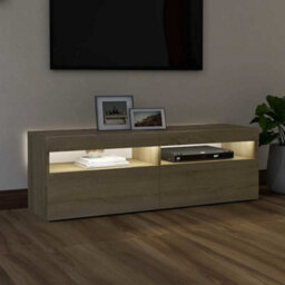 Vidaxl Tv Cabinet With Led Lights Sonoma Oak 120X35X40 Cm - thumbnail 3