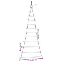 Walplus Hanging Christmas Tree With Top Star 74X150 Cm Natural Branch - thumbnail 8