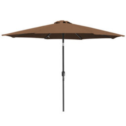 VRUC 2.7M Coffee Outdoor Parasol - Crank Up & Tilt Garden Parasol Umbrella And Base - thumbnail 3