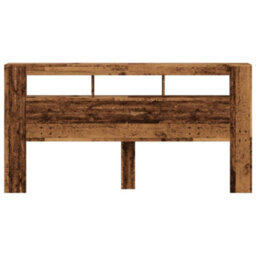 Berkfield Led Headboard Old Wood 200X18.5X103.5 Cm Engineered Wood - thumbnail 6