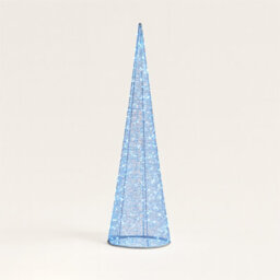 My Smart Buy Festive Cone-Shaped Led Light Tower 90Cm Or 120Cm Silver Metal Frame With White Micro Leds & 5M Cable - thumbnail 8