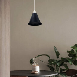 Ledsone Pack Of 2 Black Cone Pendant Light Shade Retro Easy Fit 18Cm Ceiling Lampshade For Bedroom Kitchen Dining Room - thumbnail 2